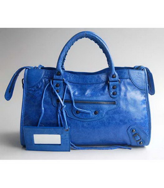 Balenciaga blu Borsa in pelle d'agnello